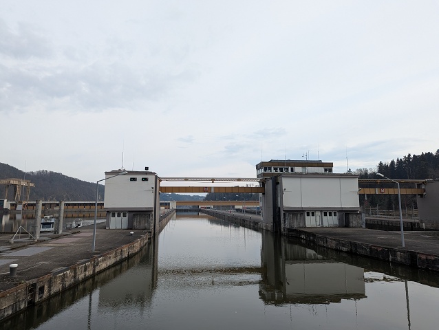Transiting A Lock Between Passau And Linz 1