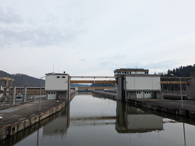 Transiting A Lock Between Passau And Linz 2