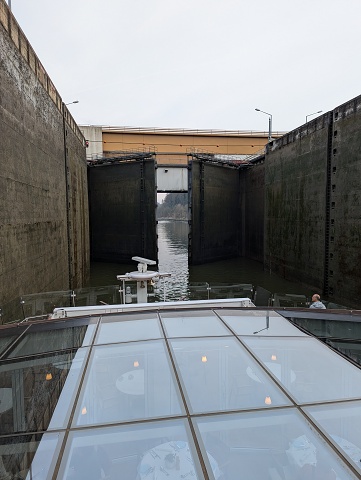 Transiting A Lock Between Passau And Linz 7