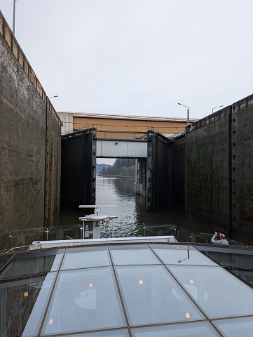 Transiting A Lock Between Passau And Linz 8
