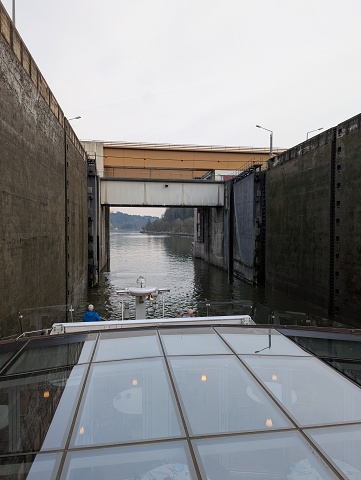 Transiting A Lock Between Passau And Linz 9