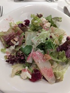 mixed greens, pear, Gorgonzola, crushed walnuts, cranberry vinaigrette